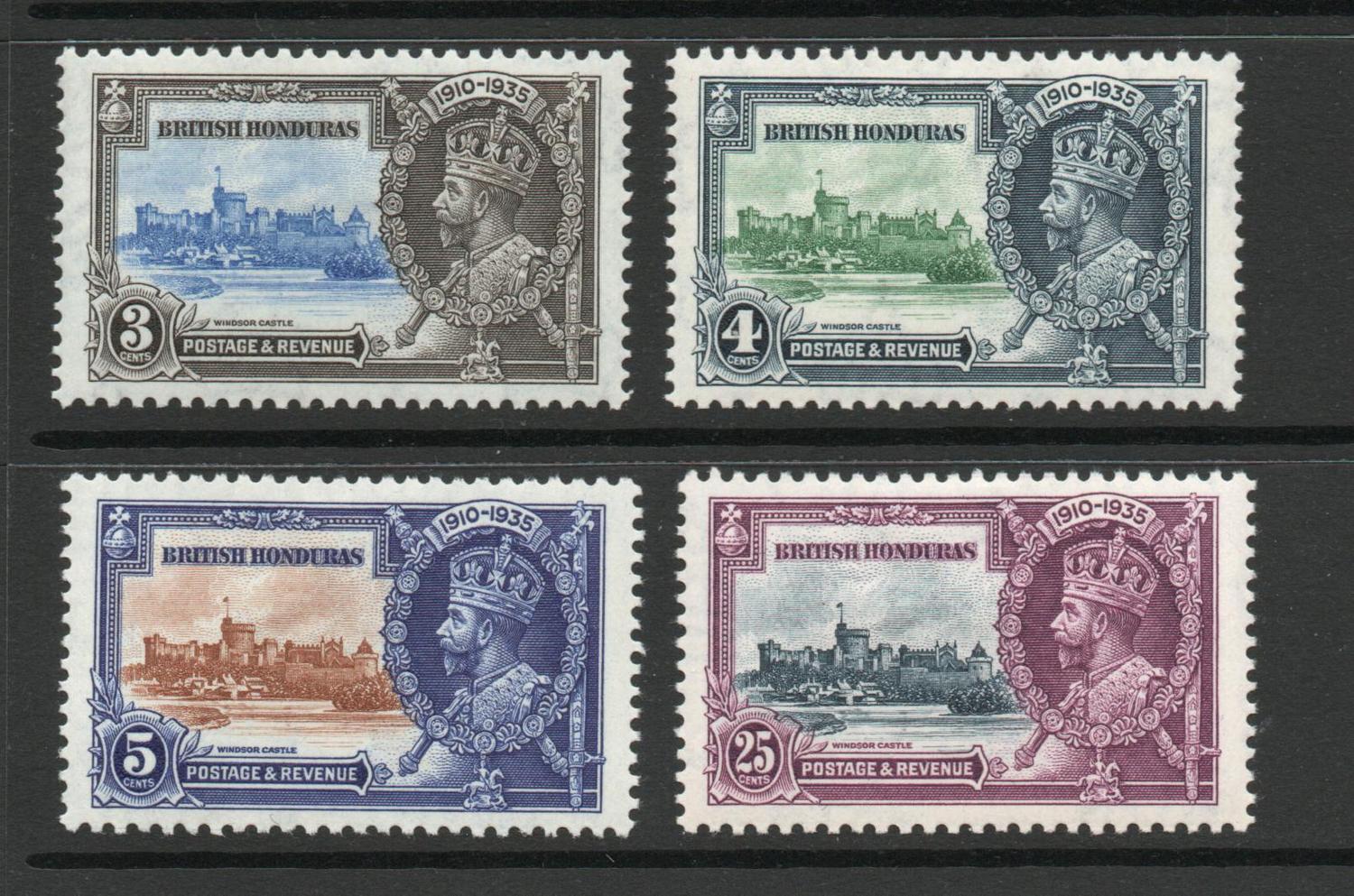 BRITISH HONDURAS SG 143-6 GV SILVER JUBILEE M/M