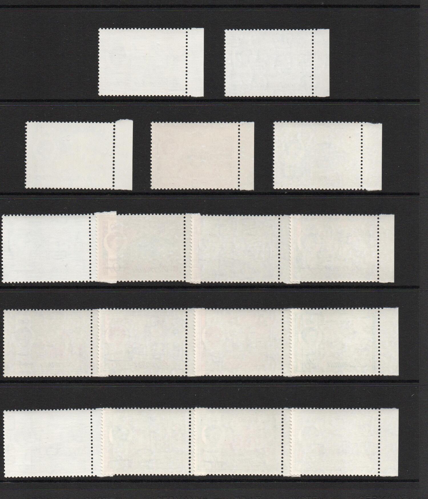 BERMUDA SG 232-48 1970 HOUSES  DECIMAL OVERPRINT SET. MNH