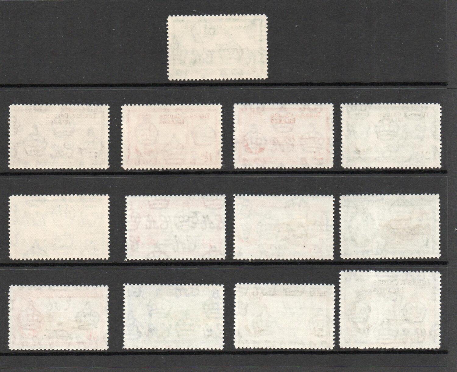 TURKS AND CAICOS SG 221- 233 GVI SET MNH