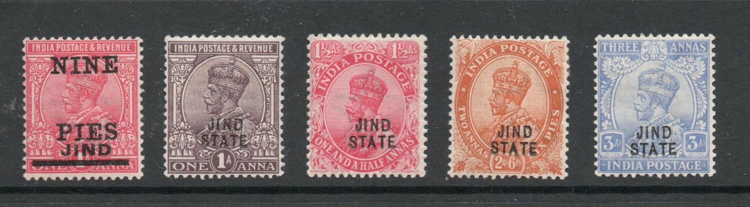 INDIA JIND STATE SG 79-83 GV SET M/M