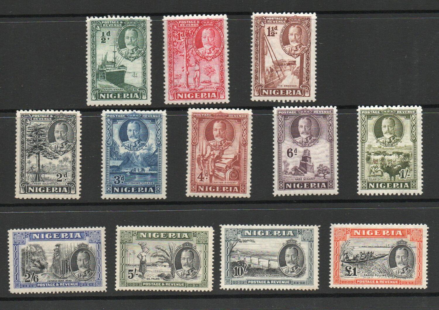 NIGERIA SG 34-45 PICTORIAL SET M/M