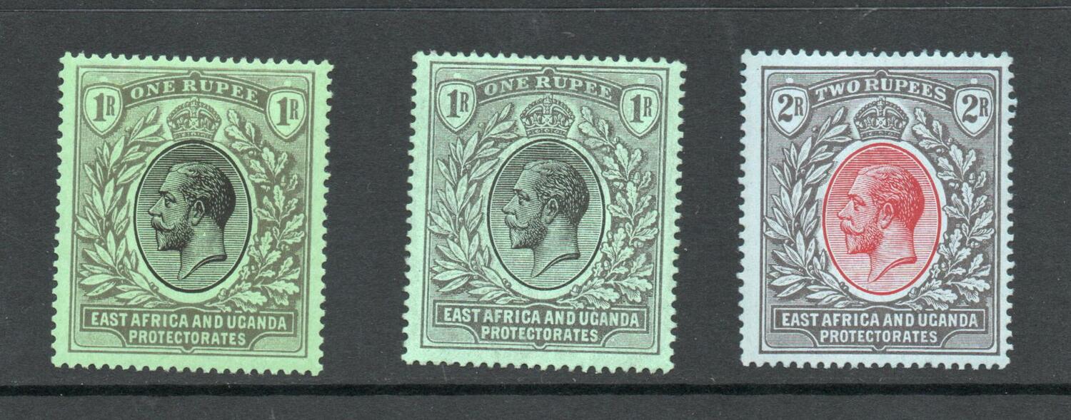 KENYA EAST AFRICA AND UGANDA SG 53, 53b, 54, FINE M/M