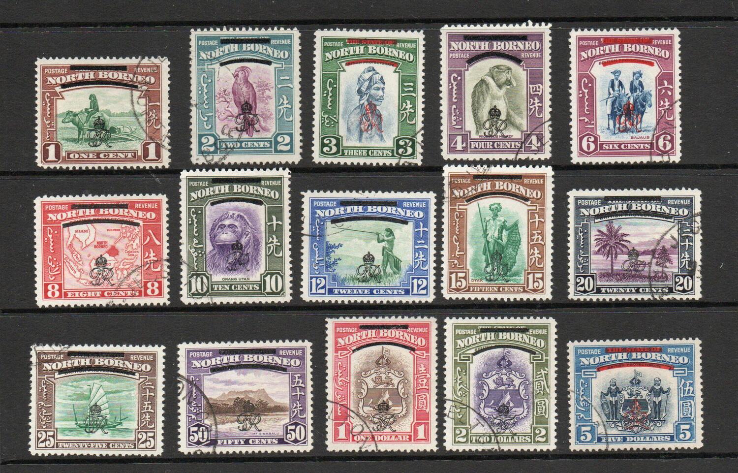 NORTH BORNEO SG 335-49   SET USED 