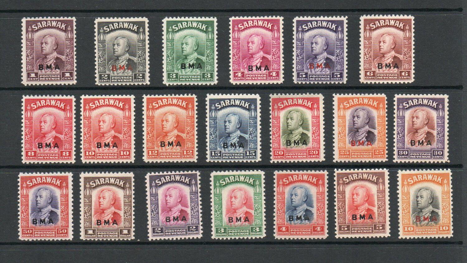 SARAWAK SG126-145  B.M.A  SET L/M/M. 