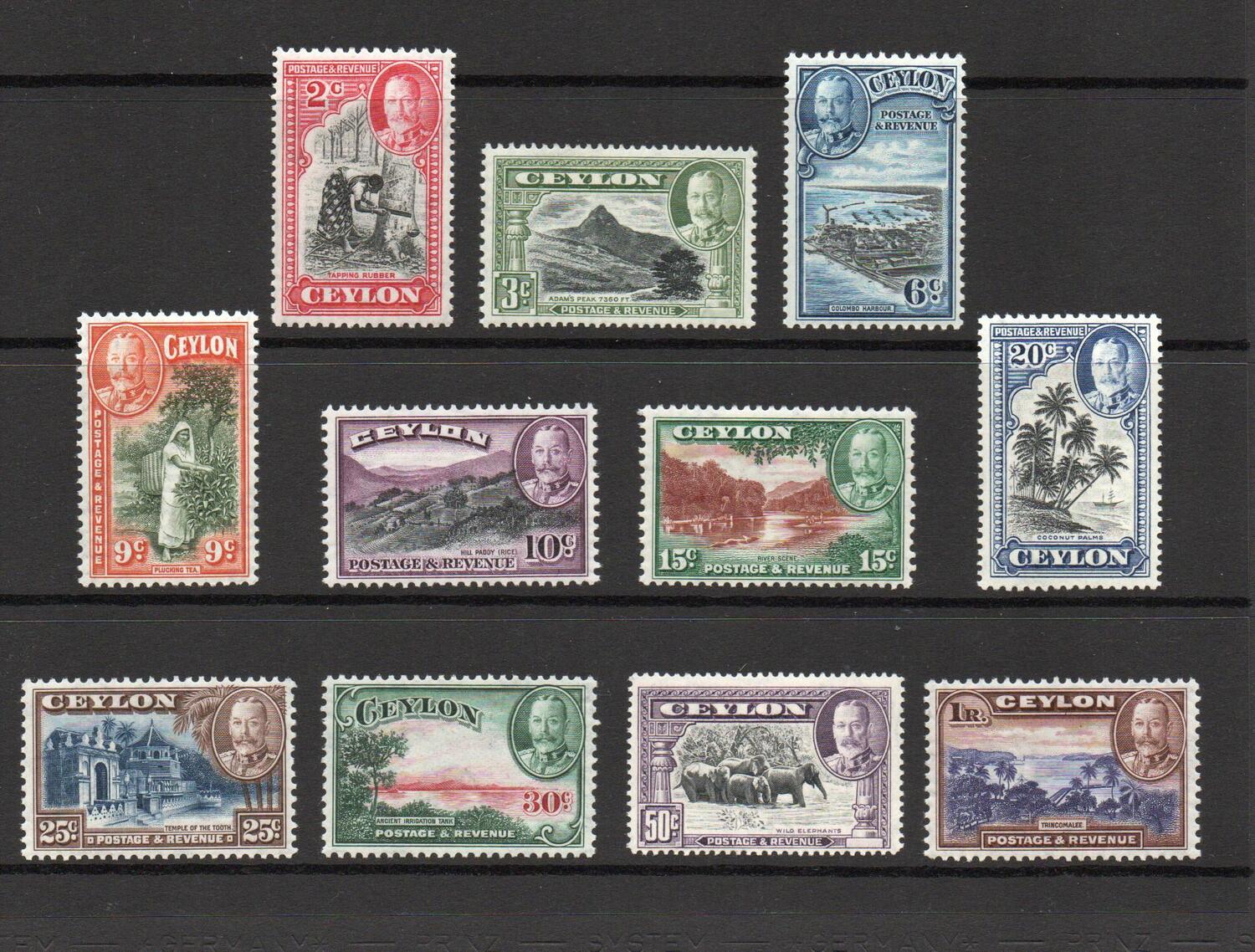 CEYLON SG 368-378 FINE MINT
