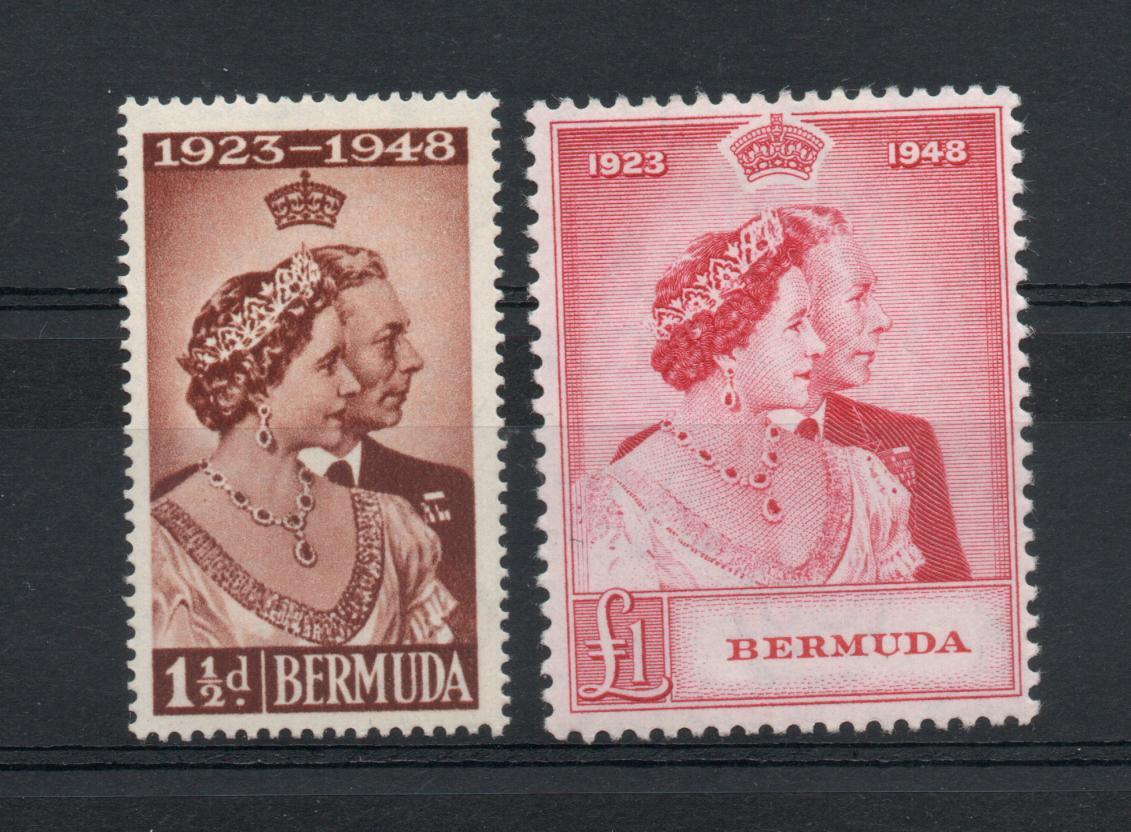 BERMUDA SG 125-6 ROYAL SILVER WEDDING M/M