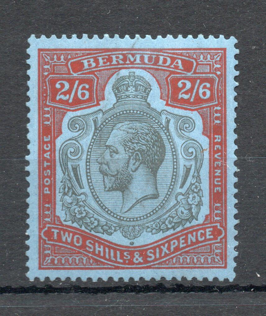BERMUDA SG 89J 2/-6d BLACK SCARLET-VERMILLION/DEEP BLUE MNH