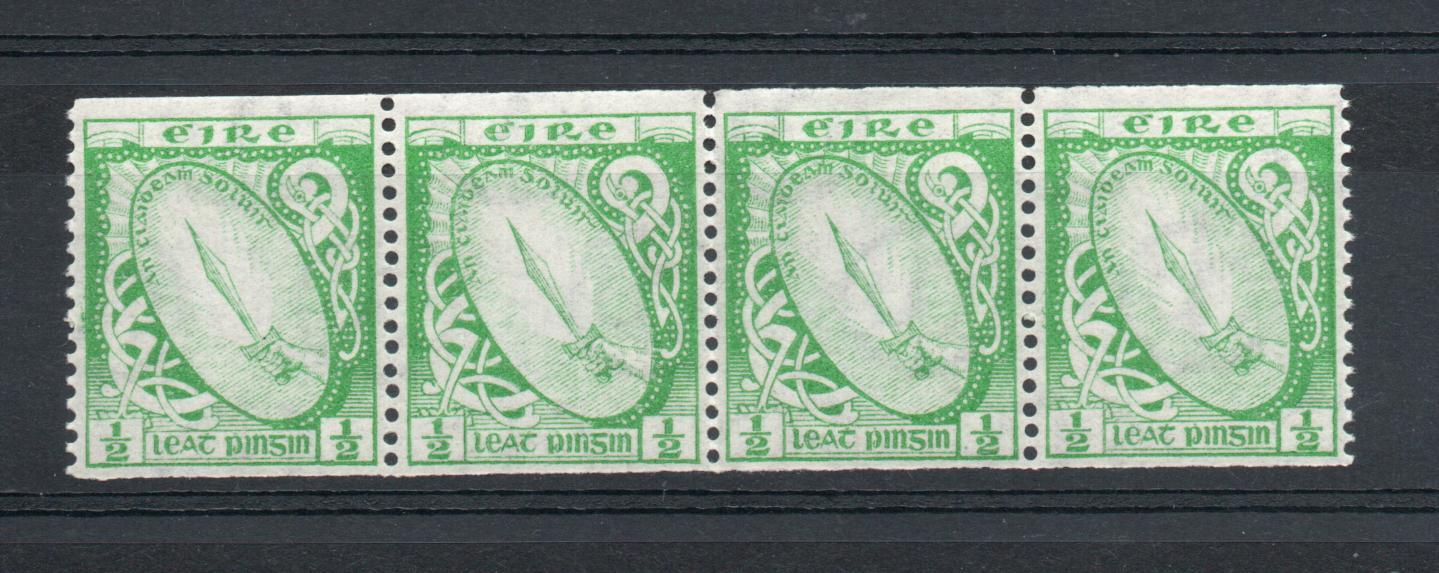 IRELAND SG 71a COIL STRIP OF 4 MNH