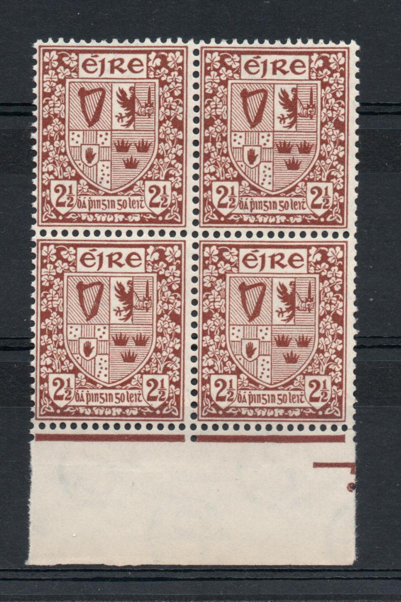 IRELAND SG 75 2D IN BLOCK OF 4. MNH