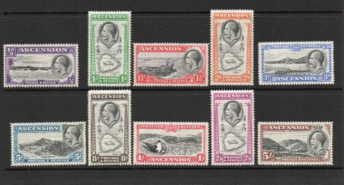 ASCENSION ISLAND SG 21-30 1934 GV DEFINITIVE SET M/M