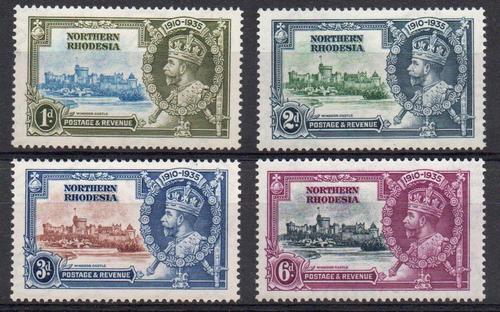 NORTHERN RHODESIA SG 18-21 GV SILVER JUBILEE MNH