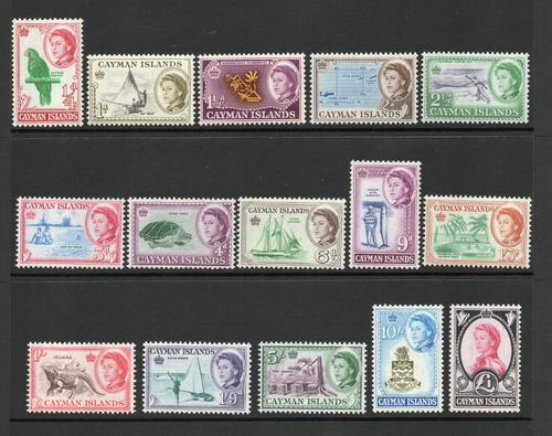 CAYMAN ISLANDS SG 165-79 1962 DEFINITIVE SET MNH