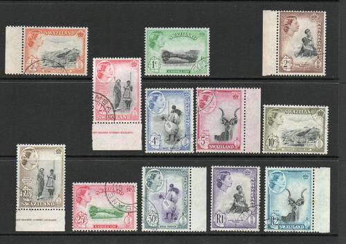 SWAZILAND SG 78-89 1961 DEFINITIVE SET FINE USED