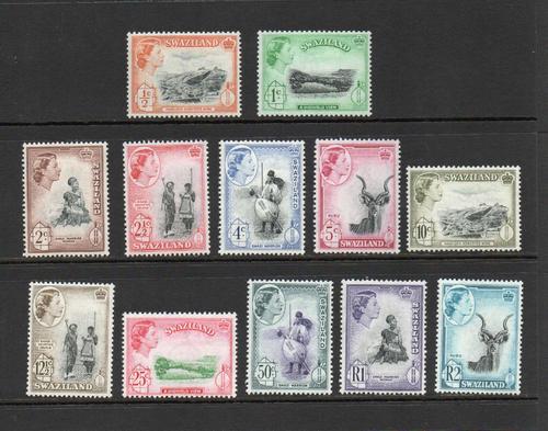 SWAZILAND SG 78-89 1961 DEFINITVE SET MNH