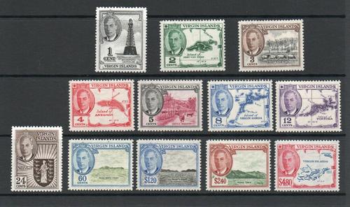 BRITISH VIRGIN ISLANDS SG 136-47 GVI SET