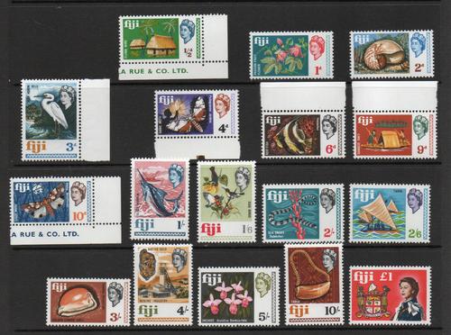 FIJI SG 371-387 COMPLETE SET 17 DEFINITIVESS MNH