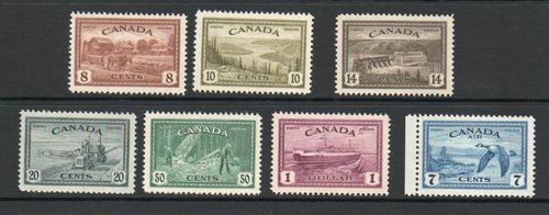 CANADA SG 401-407 PEACE RECONVERSION + AIR MNH