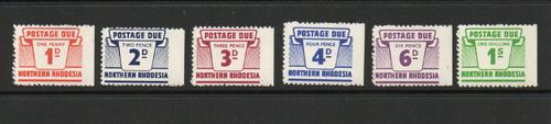 NORTHERN RHODESIA SG D5-10 POSTAGE DUES MNH