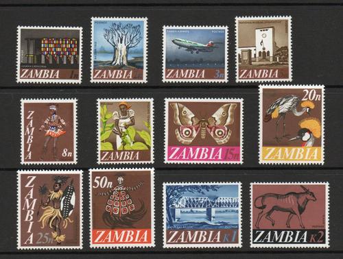 ZAMBIA SG 129-40 DEFINITIVE SET MNH