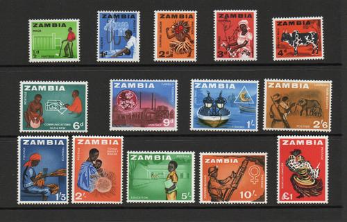 ZAMBIA SG 84-97 SET TO £1 MNH