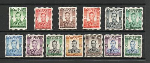 SOUTHERN RHODESIA SG 40-52 GVI SET M/M