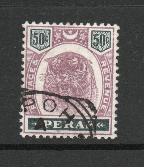 MALAYA PERAK SG 74 TIGER 5O C FINE USED 