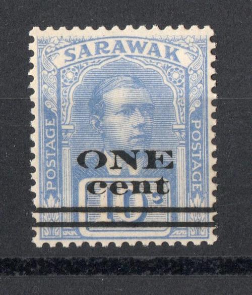 SARAWAK SG 72 1 CENT ON 10 CENT OVERPRINT MNH