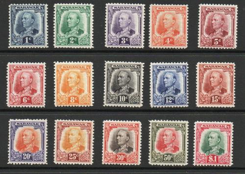 SARAWAK SG 91-105 CHARLES BROOKE SET MNH