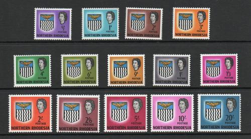 NORTHERN RHODESIA SG 75-88 DEFINITIVE SET. MNH