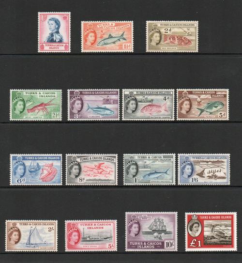 TURKS & CAICOS ISLAND SG 237-50+253 MNH