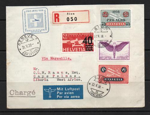 SWISS AIR MAIL FLIGHT TO WEST AFRIKA.