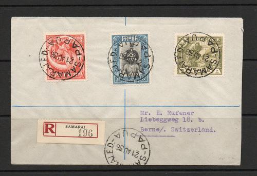 PAPUA REGISTERED COVER TO SWITZERLAND