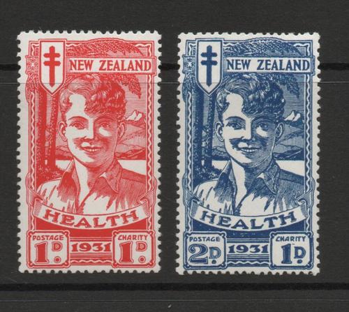 NEW ZEALAND SG 546-7 SMILING BOY HEALTH PAIR M/M