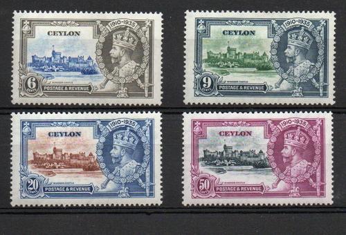 CEYLON SG 379-82 GV SILVER JUBILEE M/M 