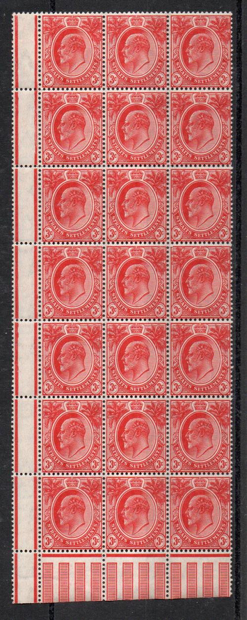 MALAYA STRAITS SETTLEMENTS SG 153 1906 BLOCK MNH