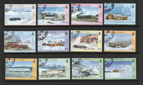 BRITISH ANTACTIC TERRITORY  SG 377-88 RESEARCH BASES SET OF 12 FINE USED