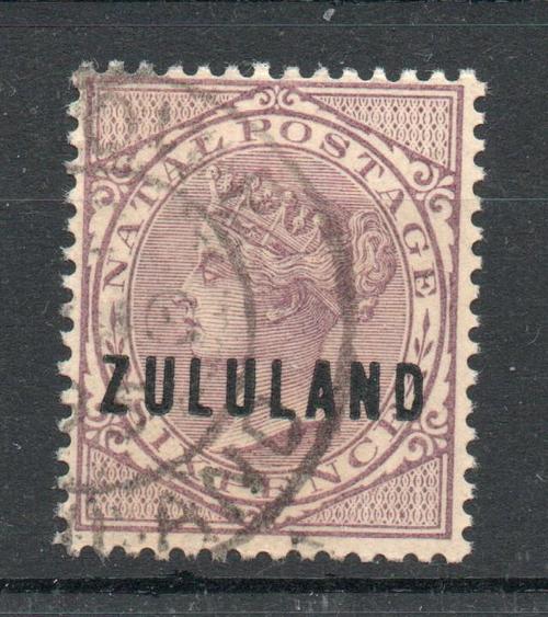 ZULULAND SG 16 OVERPRINT ON NATAL  FINE USED