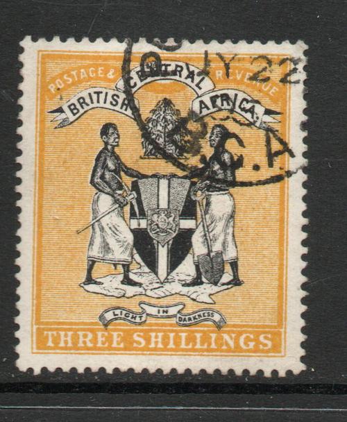 NYASALAND SG 27 3/- NO WATERMARK FINE USED.