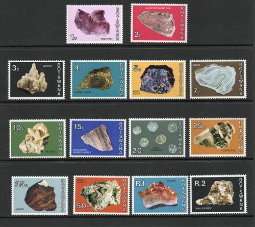 BOTSWANA SG 322-35 MINERALS SET MNH