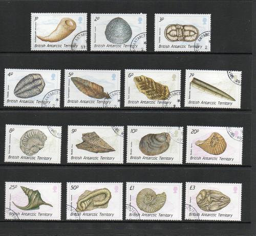 BRITISH ANTARCTIC TERRITORY FOSSIL SET FINE USED