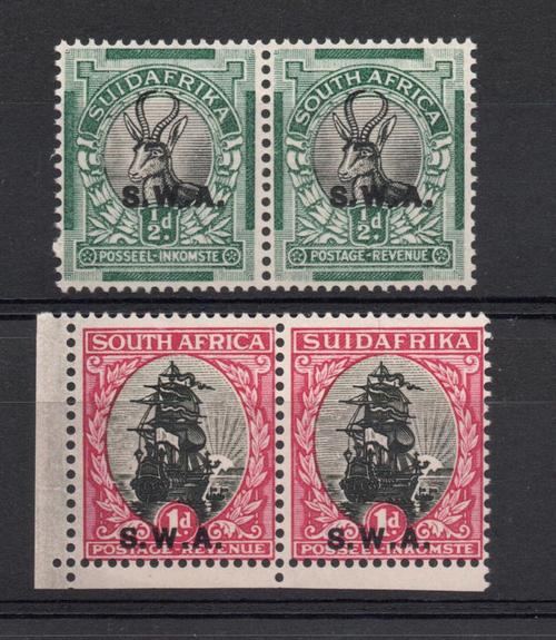 S.W.A. SG 68,69 OVERPRINTS ON SOUTH AFRICA MNH 