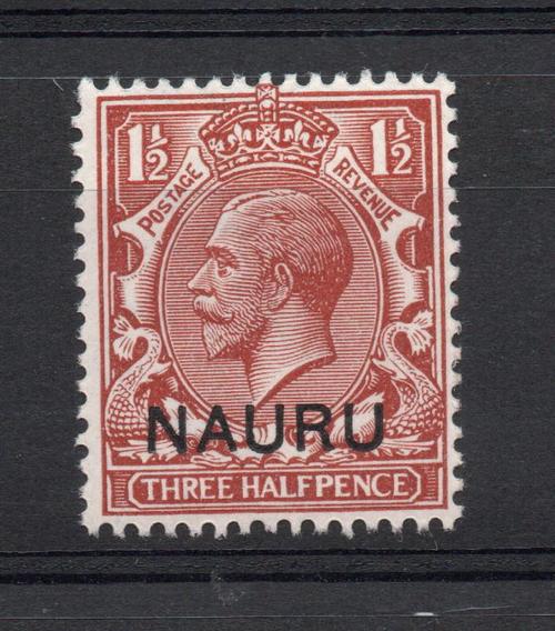 NAURU SG 3  GV 1 1/d RED-BROWN. MNH