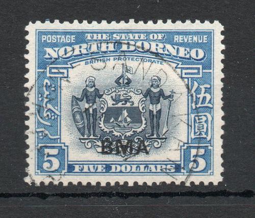 NORTH BORNEO SG 334  B.M.A. $5 USED