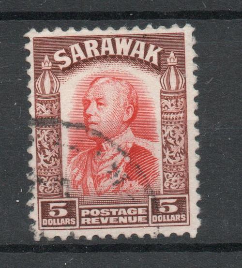 SARAWAK SG 124 5 DOLLAR FINE USED