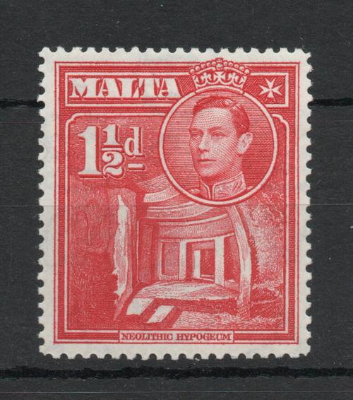 MALTA SG 220a BROKEN CROSS VARIETYMNH