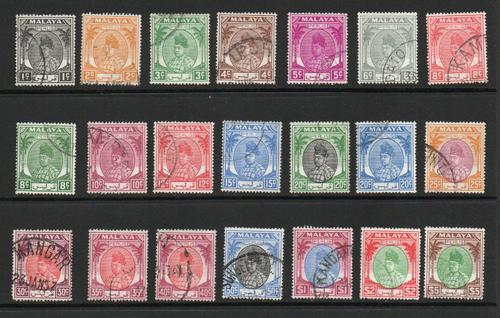 MALAYA PERLIS SG 7-27 1951 SET FINE USED