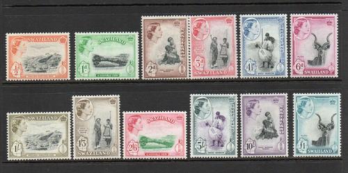 SWAZILAND SG 53-64 QE II DEFINITIVE SET MNH