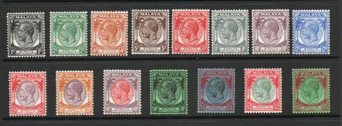 STRAITS SETTLEMENTS SG 220-274 L/M/M