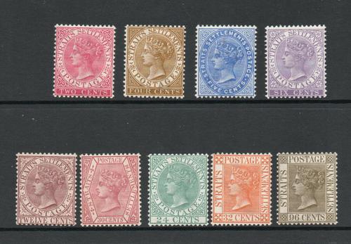 STRAITS SETTLEMENTS SG 63-71 1883-91 L/M/M