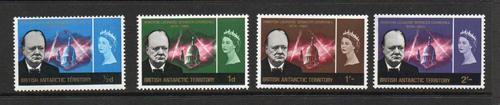 BRITISH ANTARCTIC TERRITORY SG 16-18 1966 CHURCHILL SET MNH